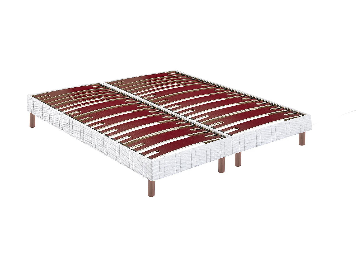 Sommier Bultex confort morphologique bi-lattes 14 cm + pieds 160x200
