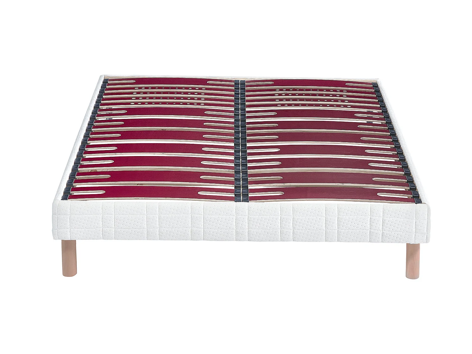 Sommier Bultex confort morphologique bi-lattes 14 cm + pieds 160x200