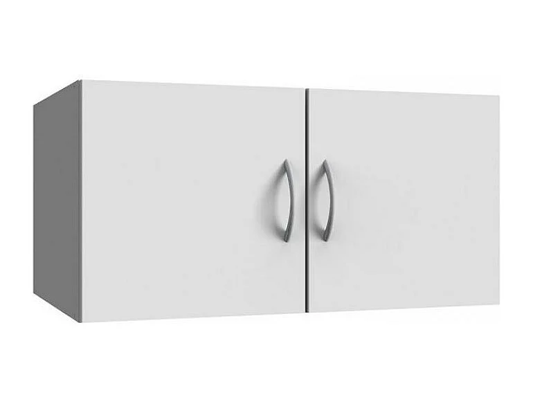 Surmeuble colonne de rangement LUND blanc mat largeur 80 x 54 cm profondeur