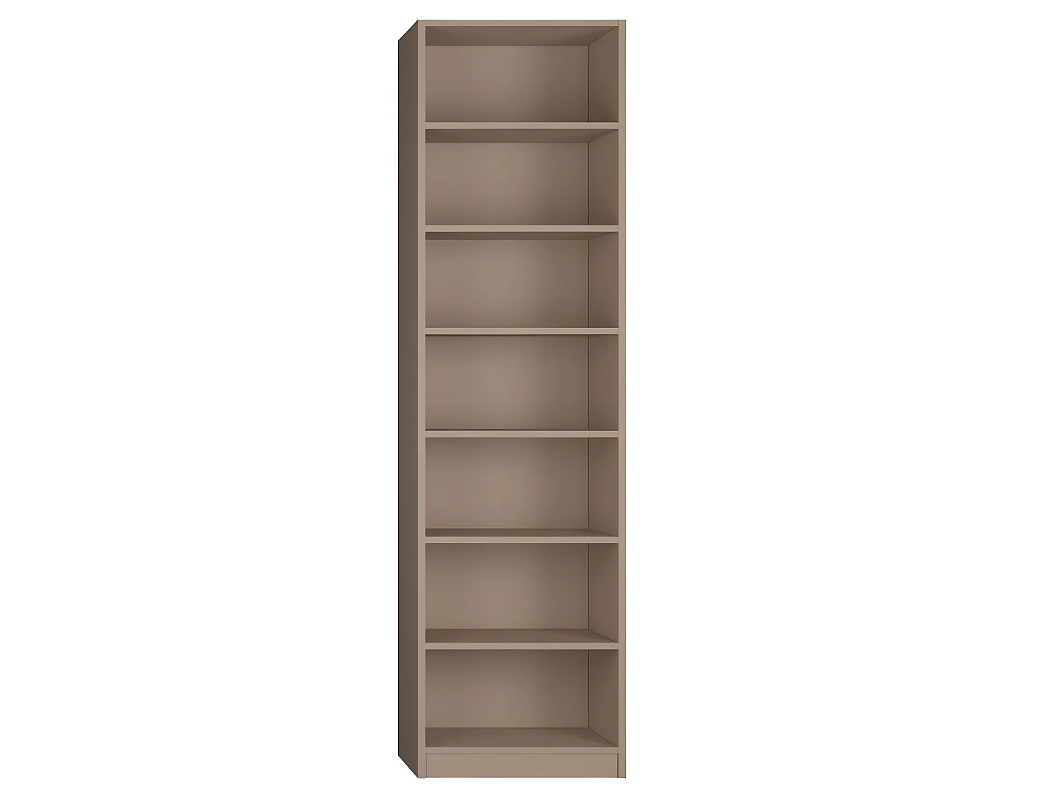 Colonne bibliothèque 6 étagères coloris taupe mat largeur 50 cm