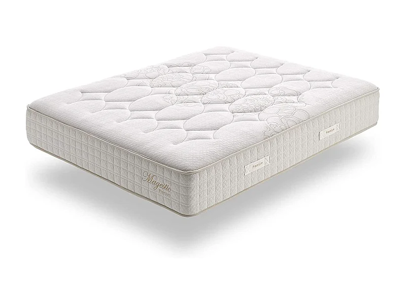 Matelas 140x200 ressorts magestic® | ressorts ensachés avec mousse á mémoire | épaisseur 30 cm - avec 9 couches différentes