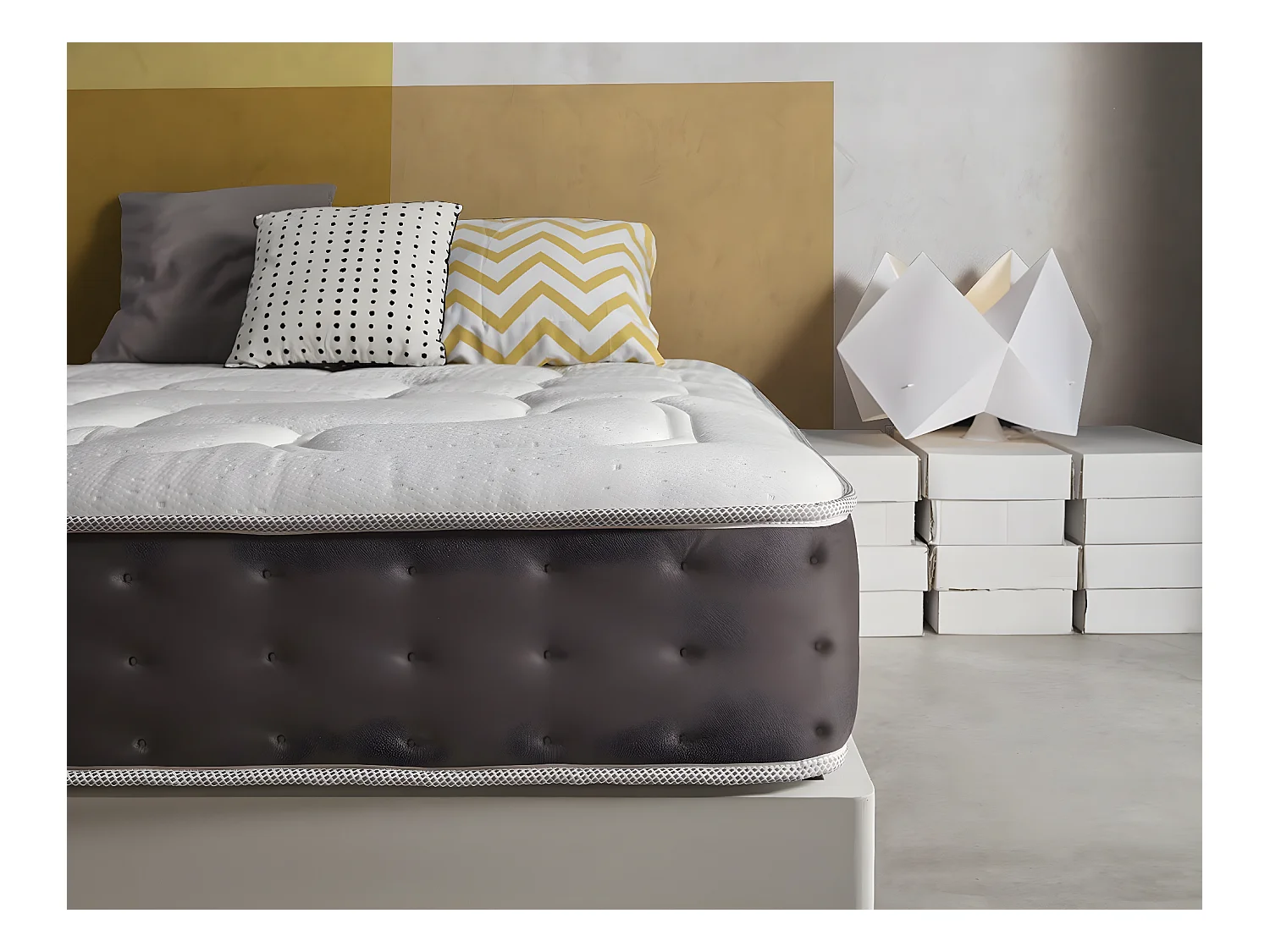 Matelas 135x200 mousse royal top® | mousse à mémoire de forme | viscographene | epaisseur 30 cm | thermo-regule | independance de couchage - 11 zones