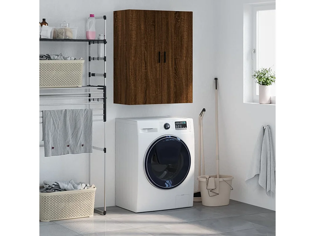 Armoire murale chêne marron 69,5x34x90 cm