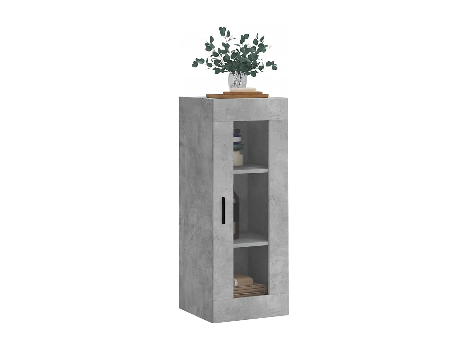Wandkast 34,5x34x90 cm betongrijs