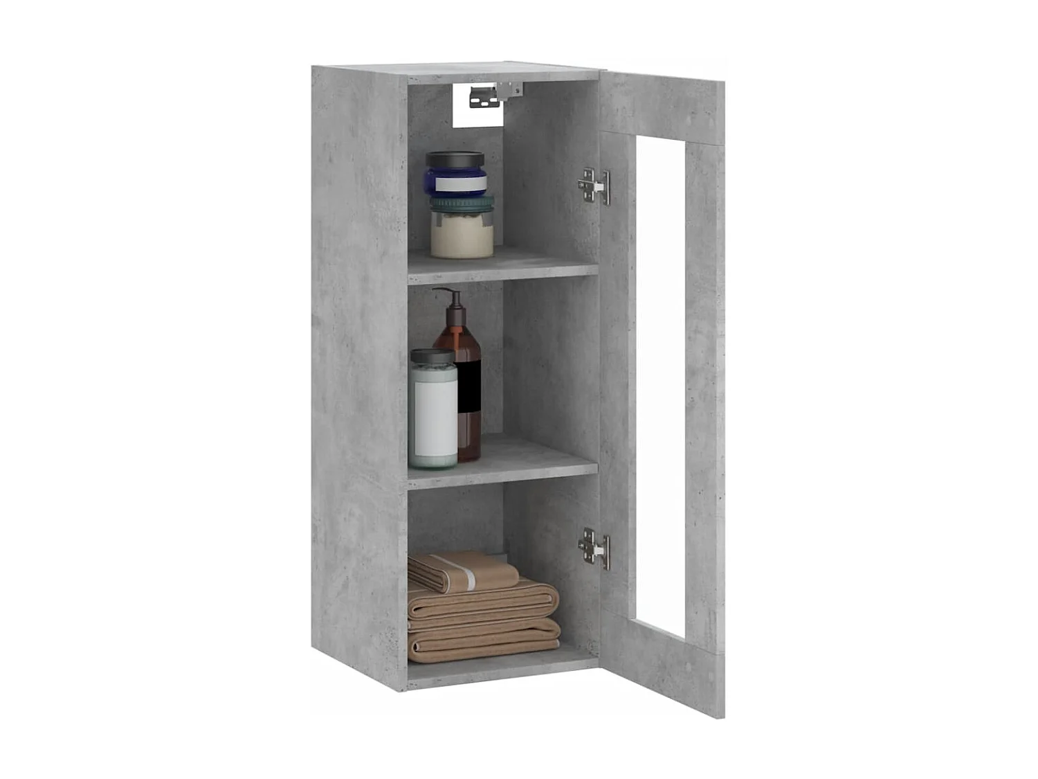 Wandkast 34,5x34x90 cm betongrijs