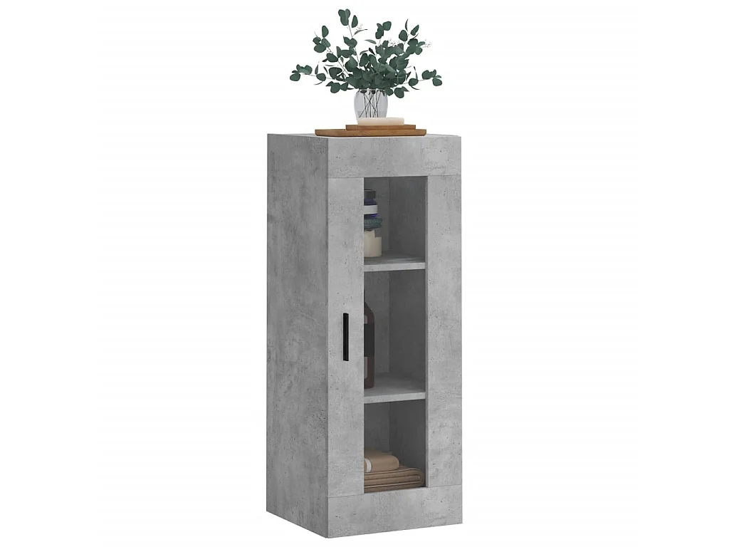 Armoire murale gris béton 34,5x34x90 cm