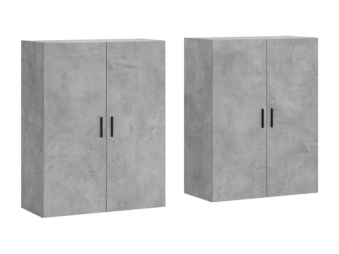 Hangkasten 2 st 69,5x34x90 cm betongrijs