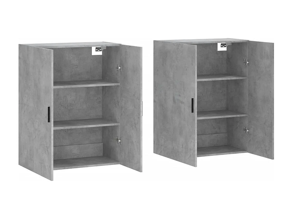 Hangkasten 2 st 69,5x34x90 cm betongrijs