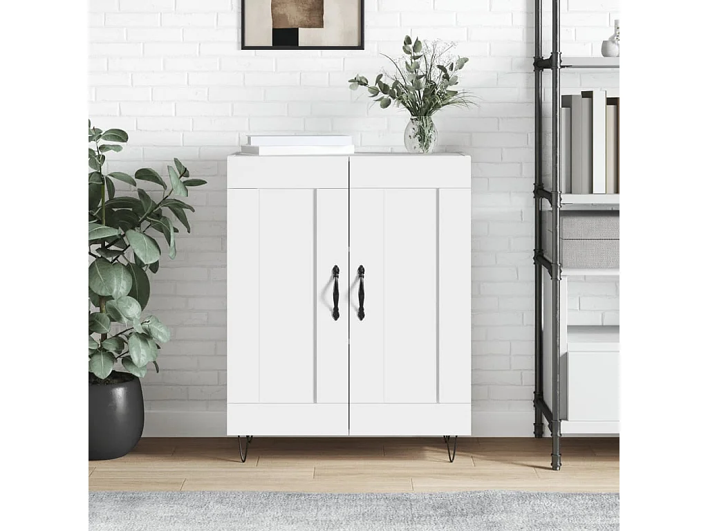 Sideboard Hochglanz-Weiß 69,5x34x90 cm Holzwerkstoff