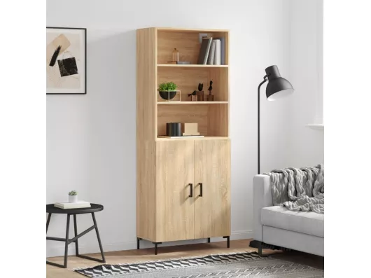 Kauf Unique Highboard Sonoma-Eiche 69,5x34x180 cm Holzwerkstoff