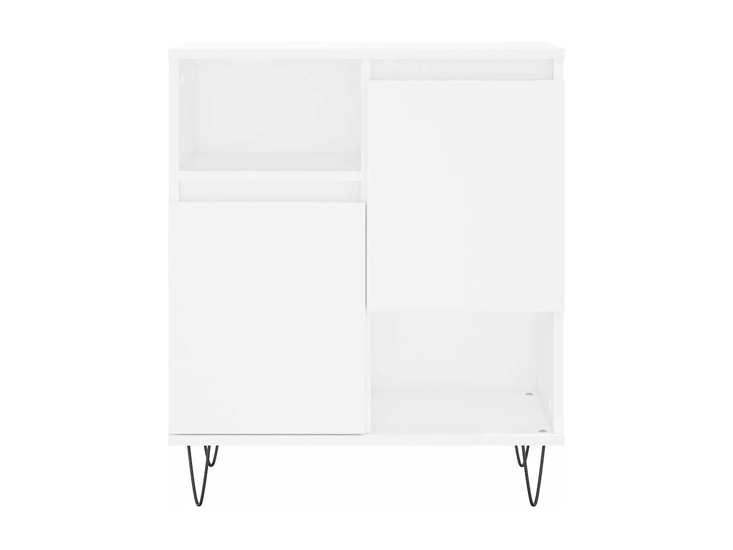 Buffets 2 pcs blanc bois d'ingénierie