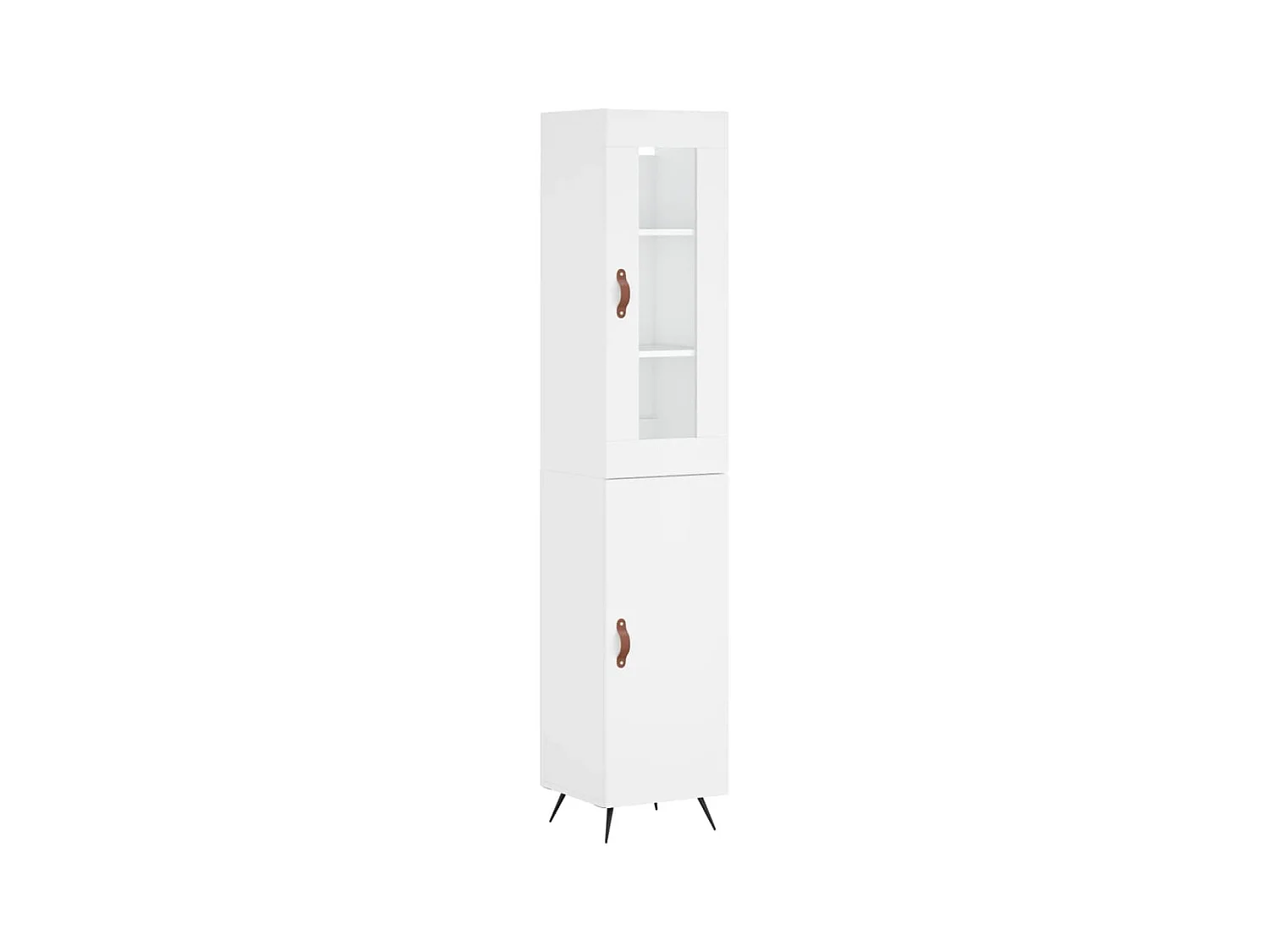 Buffet haut Blanc 34,5x34x180 cm Bois d'ingénierie