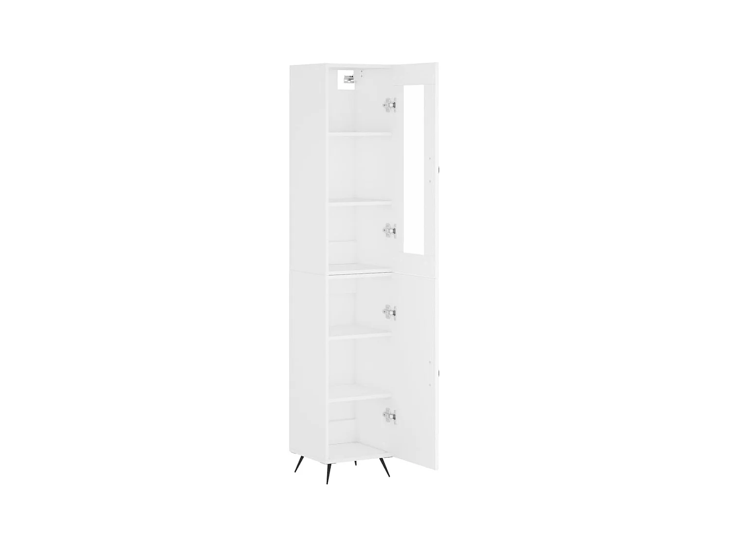 Buffet haut Blanc 34,5x34x180 cm Bois d'ingénierie