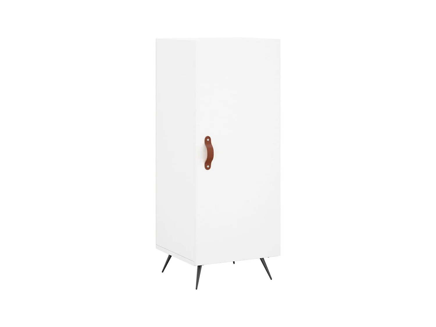 Buffet haut Blanc 34,5x34x180 cm Bois d'ingénierie