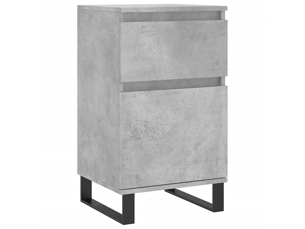 Buffet gris béton 40x35x70 cm bois d'ingénierie