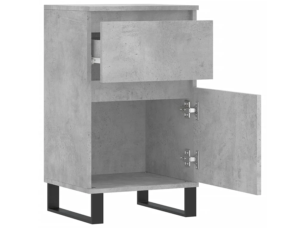 Buffet gris béton 40x35x70 cm bois d'ingénierie