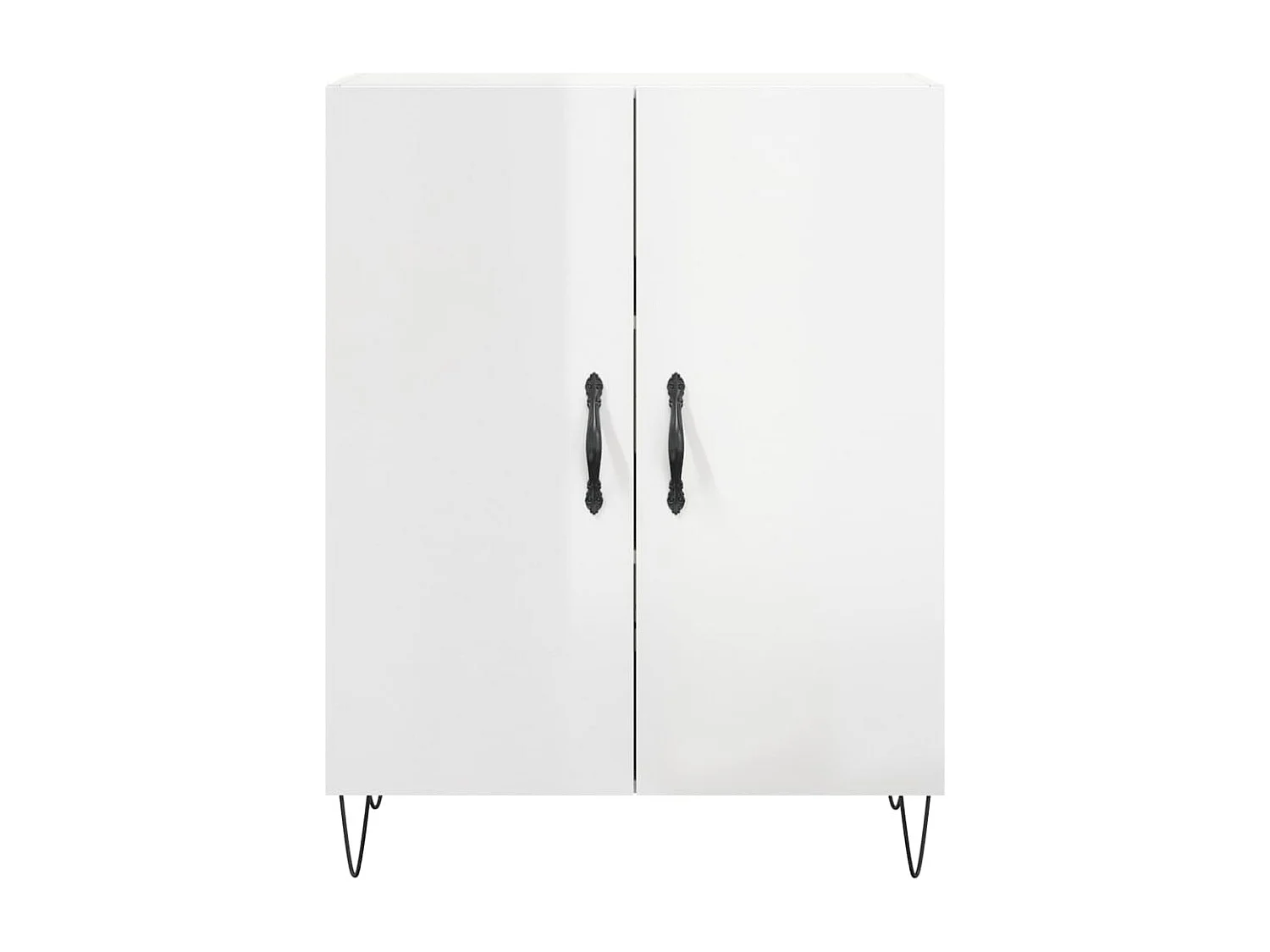 Dressoir 69,5x34x90 cm bewerkt hout hoogglans wit