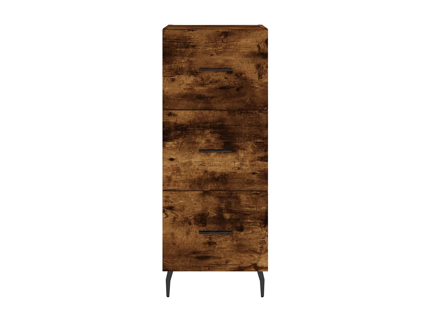 Hoge kast 34,5x34x180 cm bewerkt hout gerookt eikenkleurig