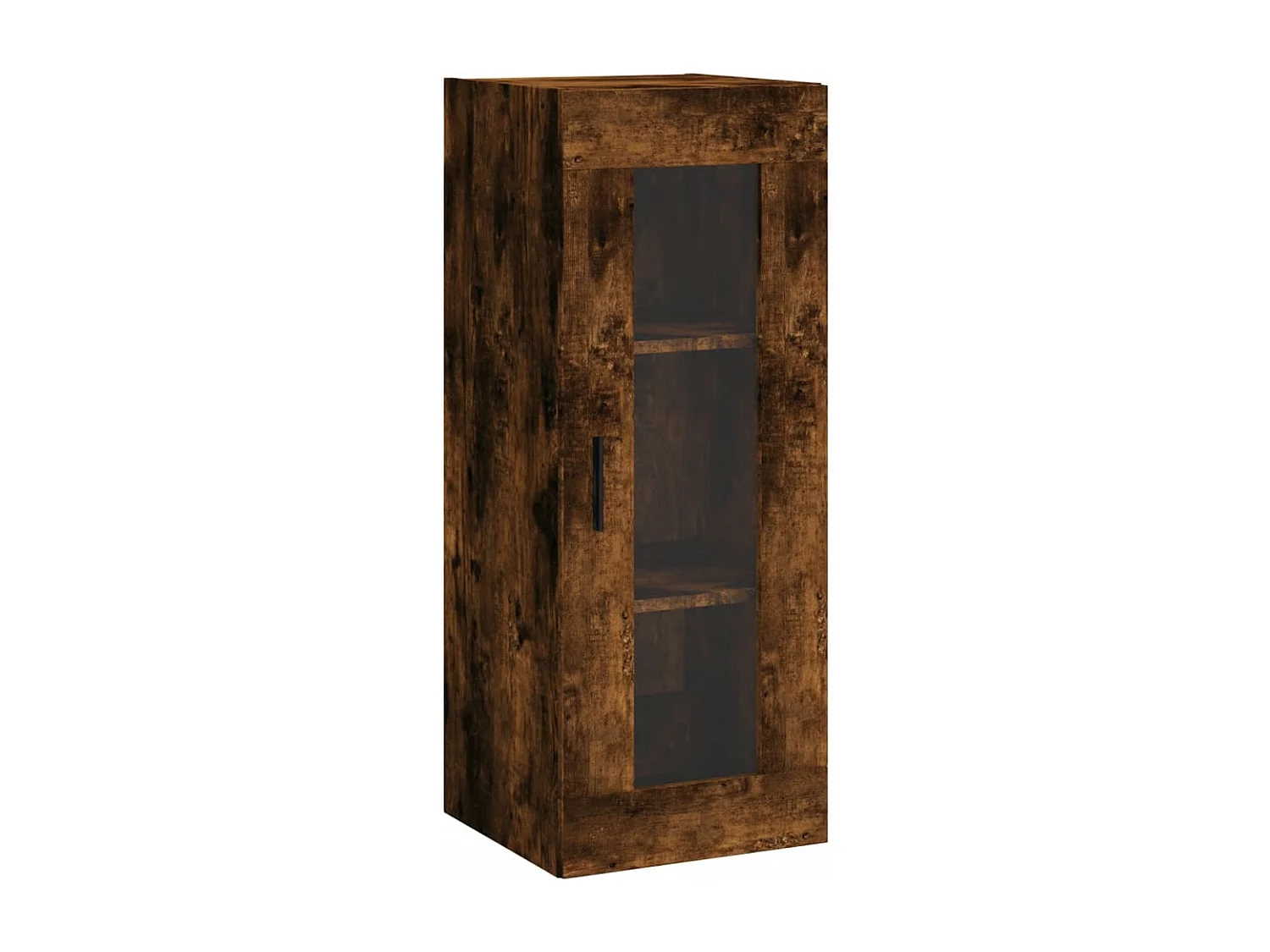 Hoge kast 34,5x34x180 cm bewerkt hout gerookt eikenkleurig