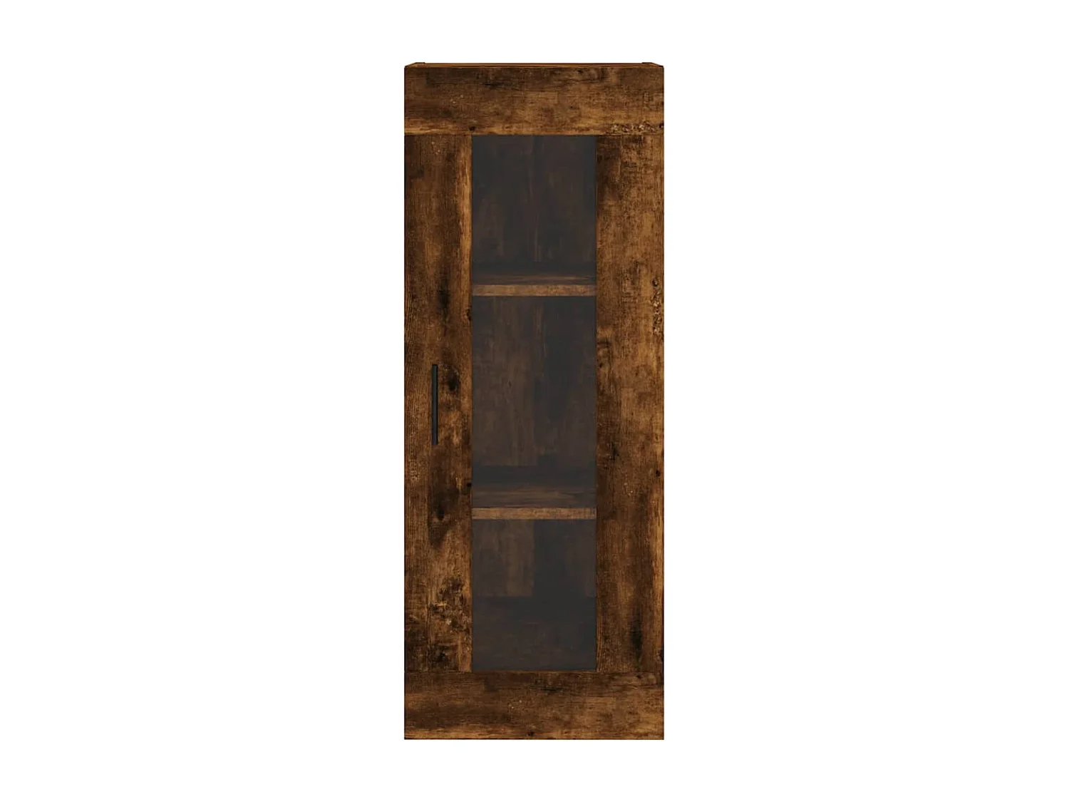 Hoge kast 34,5x34x180 cm bewerkt hout gerookt eikenkleurig