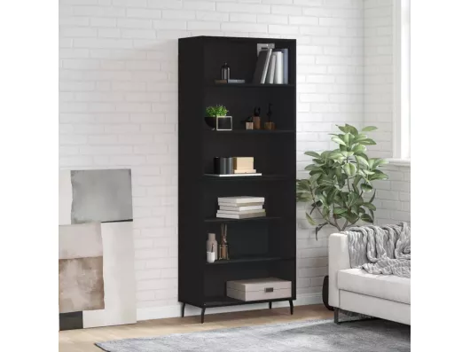 Kauf Unique Highboard Schwarz 69,5x32,5x180 cm Holzwerkstoff