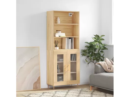 Kauf Unique Highboard Sonoma-Eiche 69,5x34x180 cm Holzwerkstoff