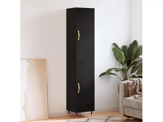 Kauf Unique Highboard Schwarz 34,5x34x180 cm Holzwerkstoff