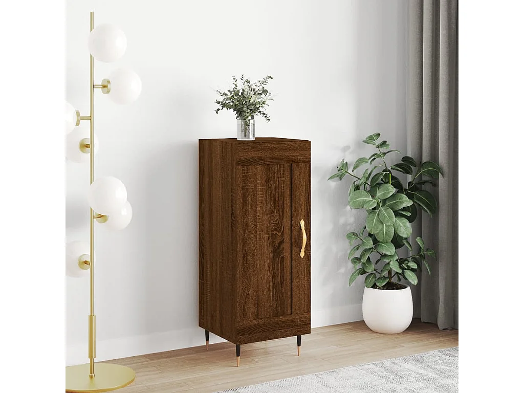 Dressoir 34,5x34x90 cm bewerkt hout bruin eikenkleur