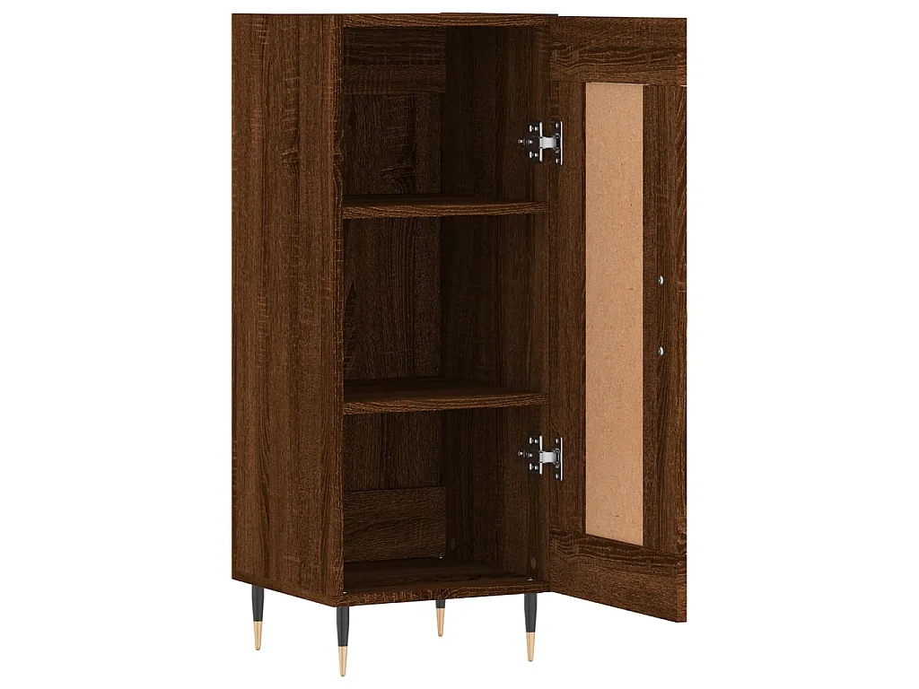 Dressoir 34,5x34x90 cm bewerkt hout bruin eikenkleur