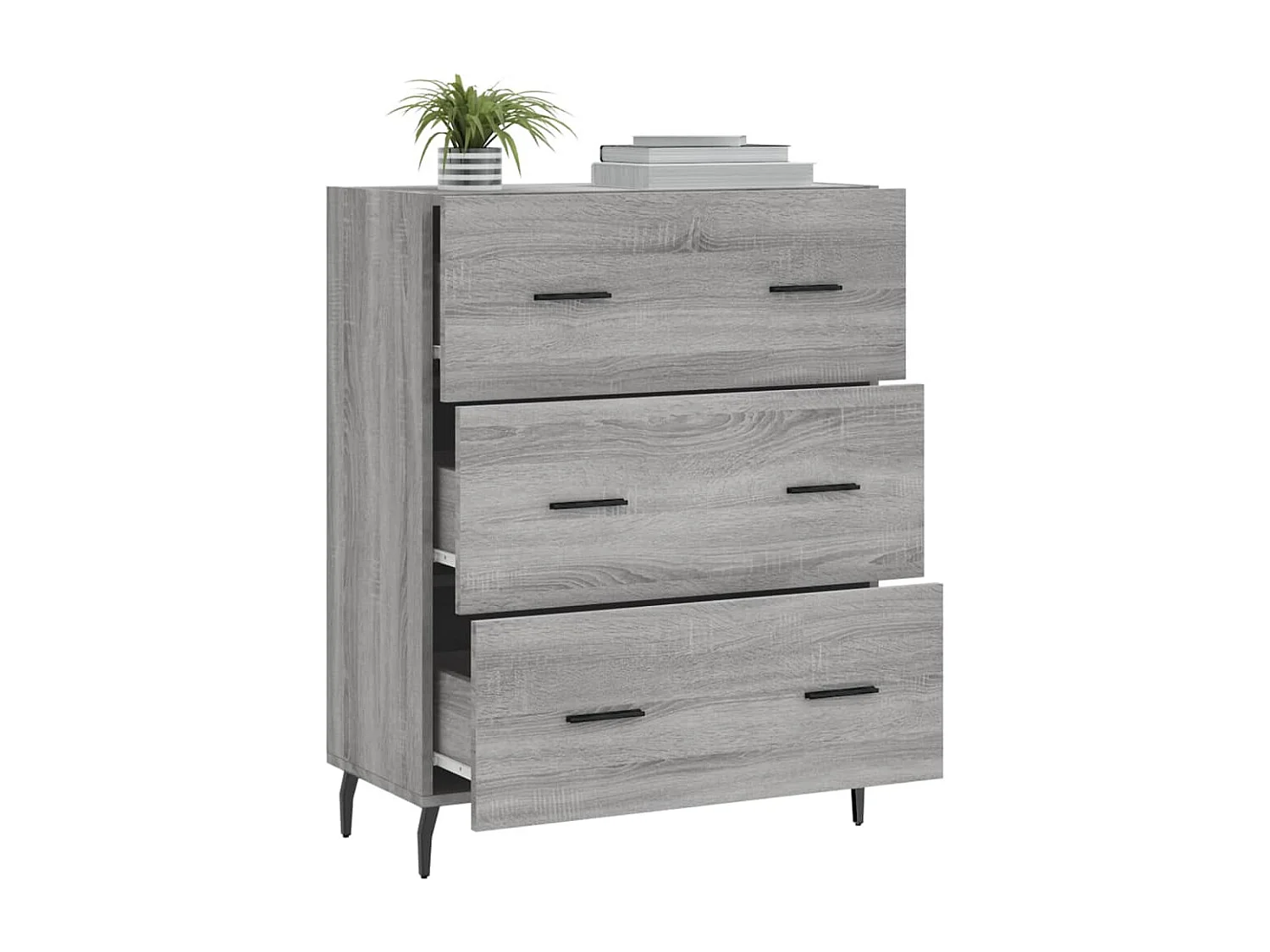 Sideboard Grau Sonoma 69,5x34x90 cm Holzwerkstoff