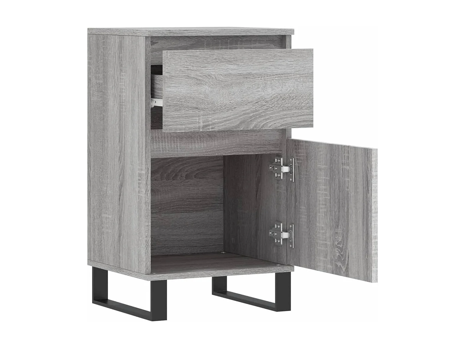 Dressoir 40x35x70 cm bewerkt hout grijs sonoma