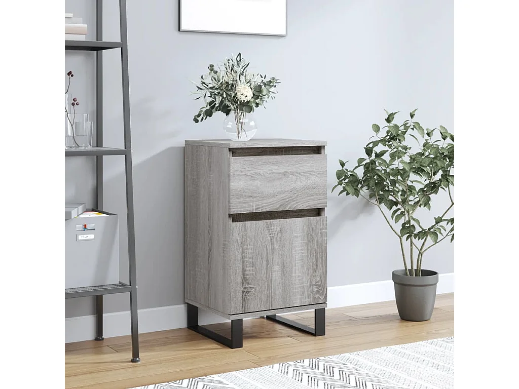 Credenza Grigio Sonoma 40x35x70 cm in Legno Multistrato