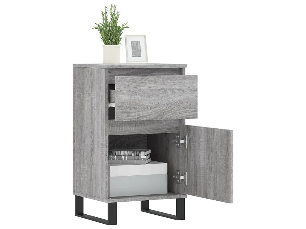 Credenza Grigio Sonoma 40x35x70 cm in Legno Multistrato