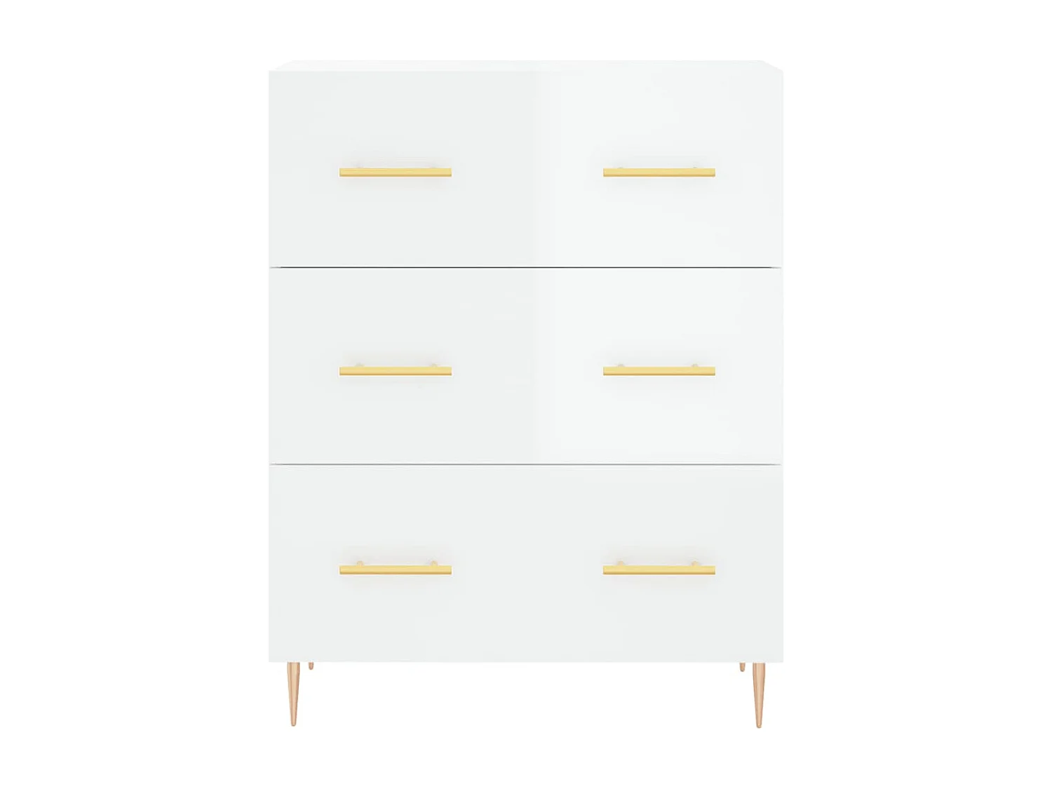Credenza 69,5x34x90 cm in Legno Multistrato Bianco Lucido