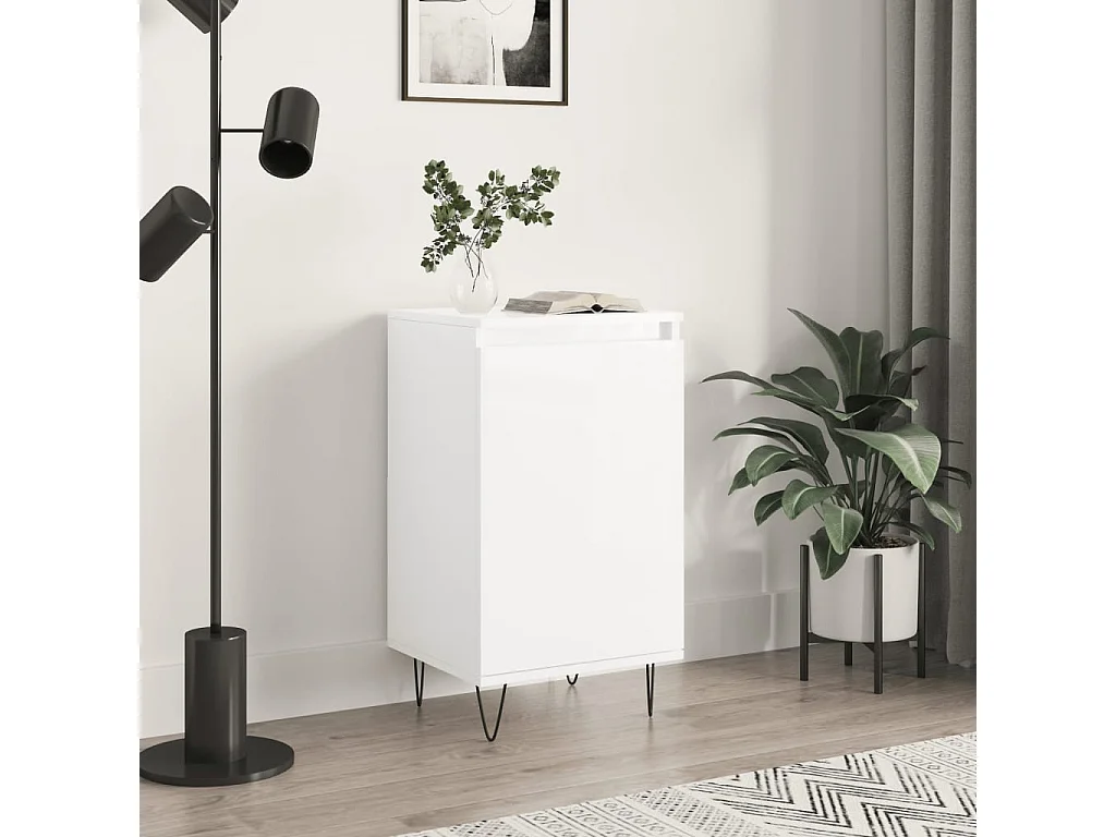 Aparador 40x35x70 cm derivados de madeira branco brilhante