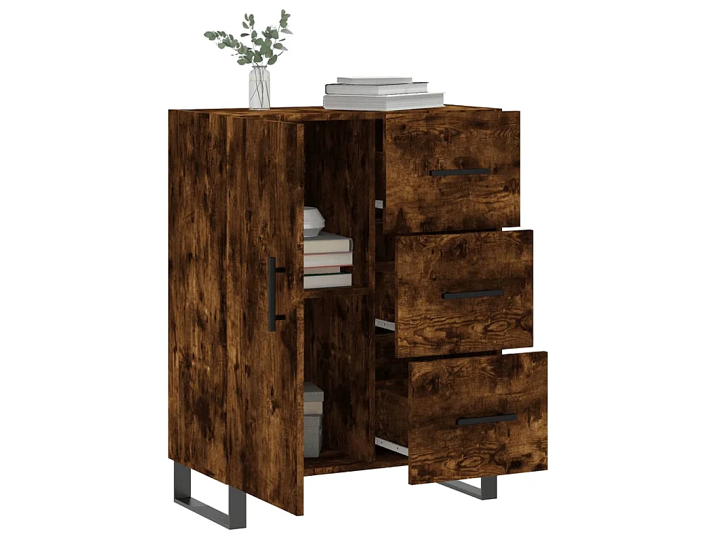 Sideboard Räuchereiche 69,5x34x90 cm Holzwerkstoff