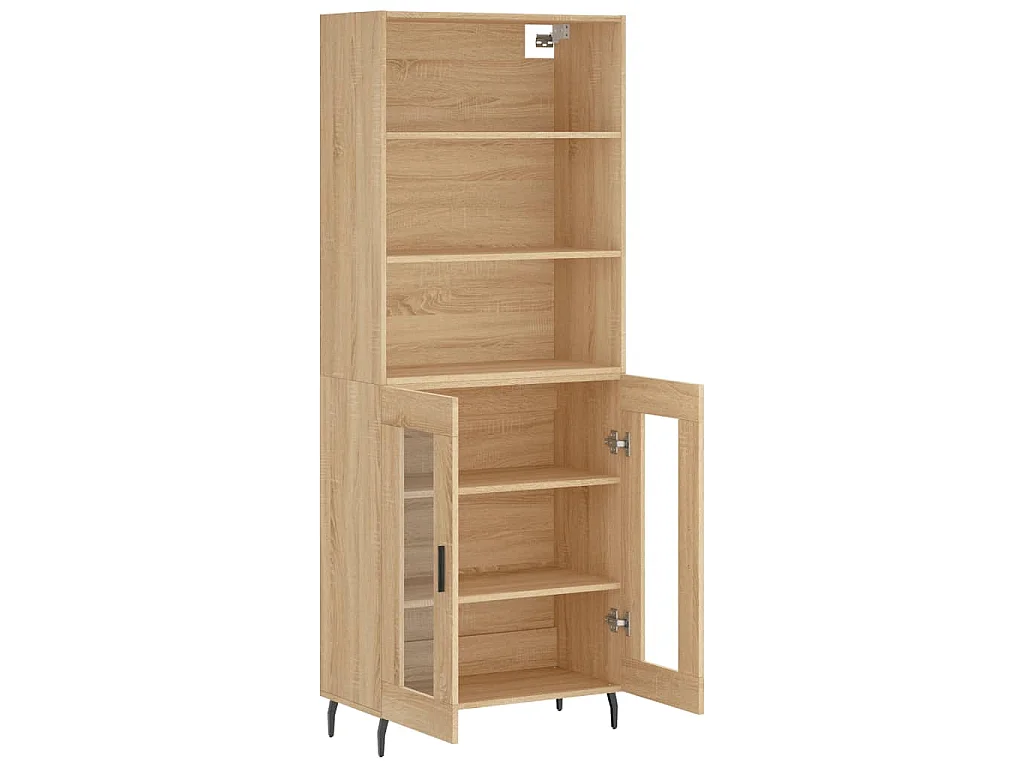 Hoge kast 69,5x34x180 cm bewerkt hout sonoma eikenkleurig