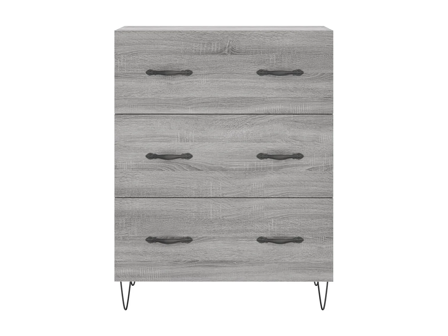 Credenza Grigio Sonoma 69,5x34x180 cm in Legno Multistrato