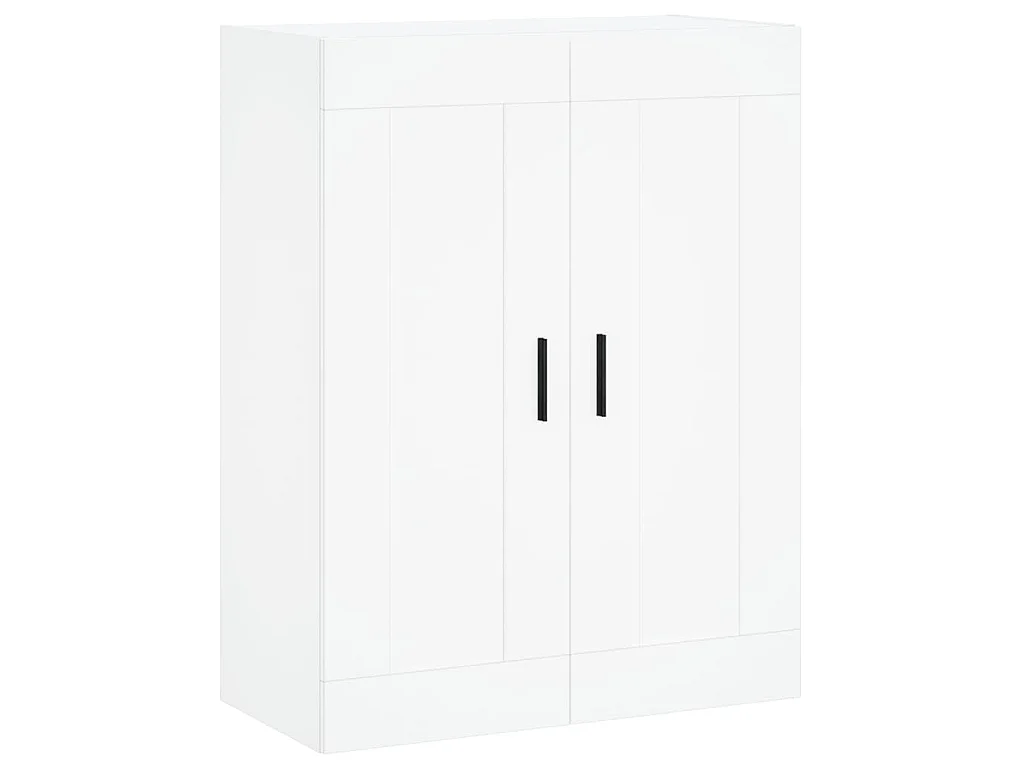 Credenza Bianca 69,5x34x180 cm in Legno Multistrato