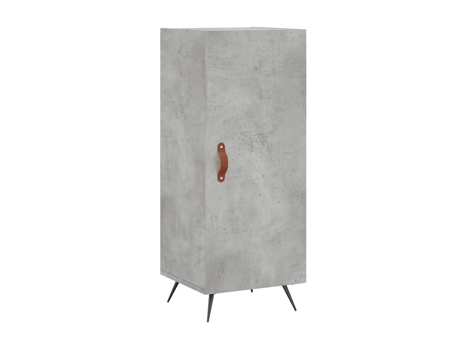 Buffet haut Gris béton 34,5x34x180 cm Bois d'ingénierie