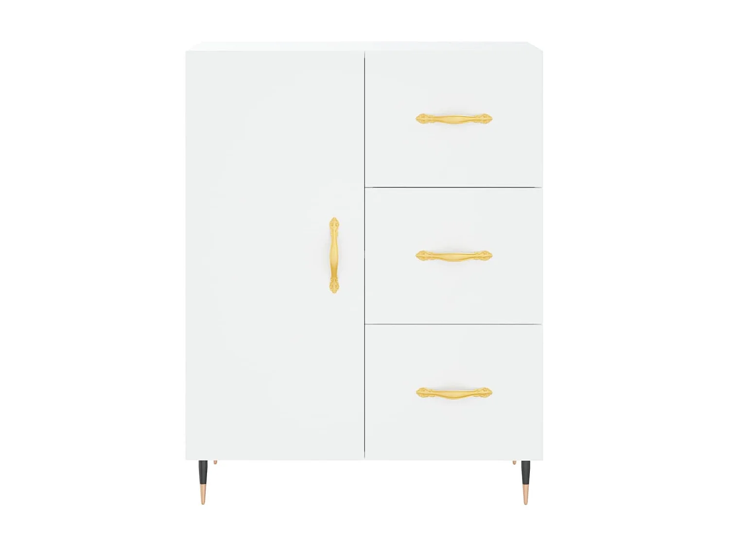 Buffet blanc 69,5x34x90 cm bois d'ingénierie