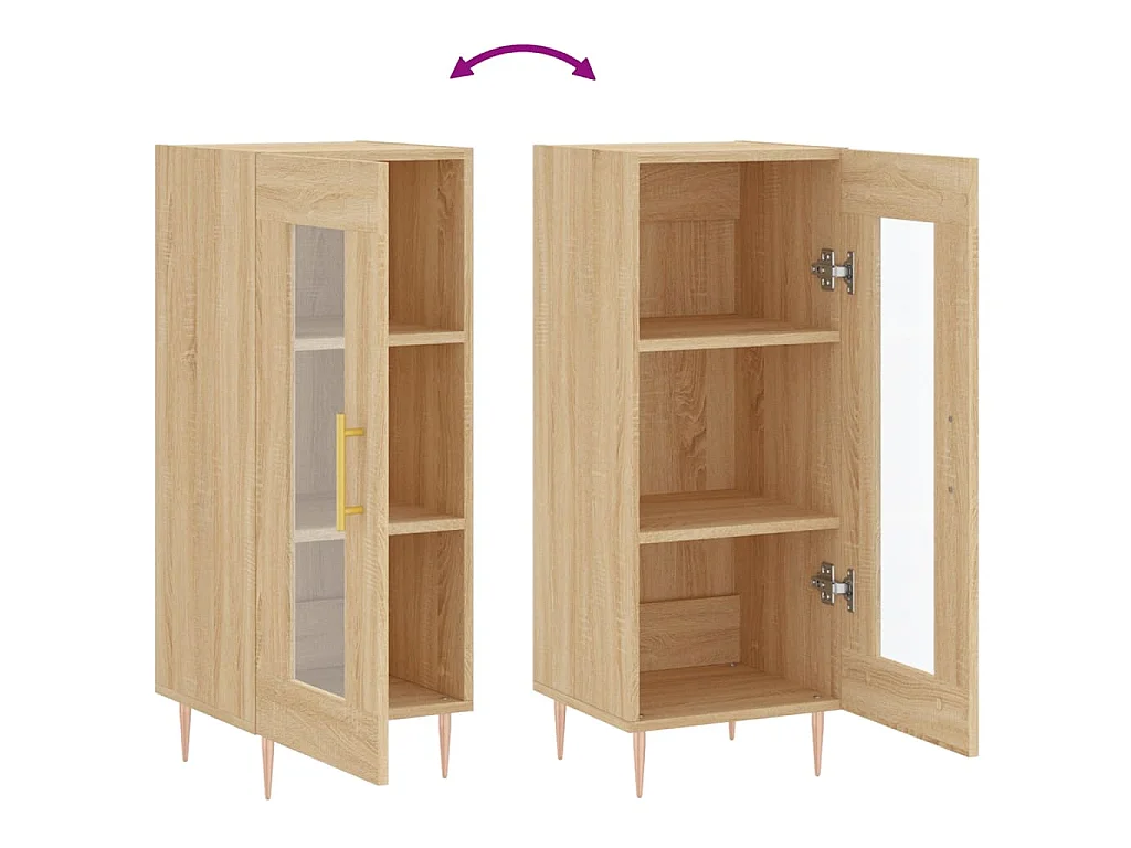 Buffet Chêne sonoma 34,5x34x90 cm Bois d'ingénierie