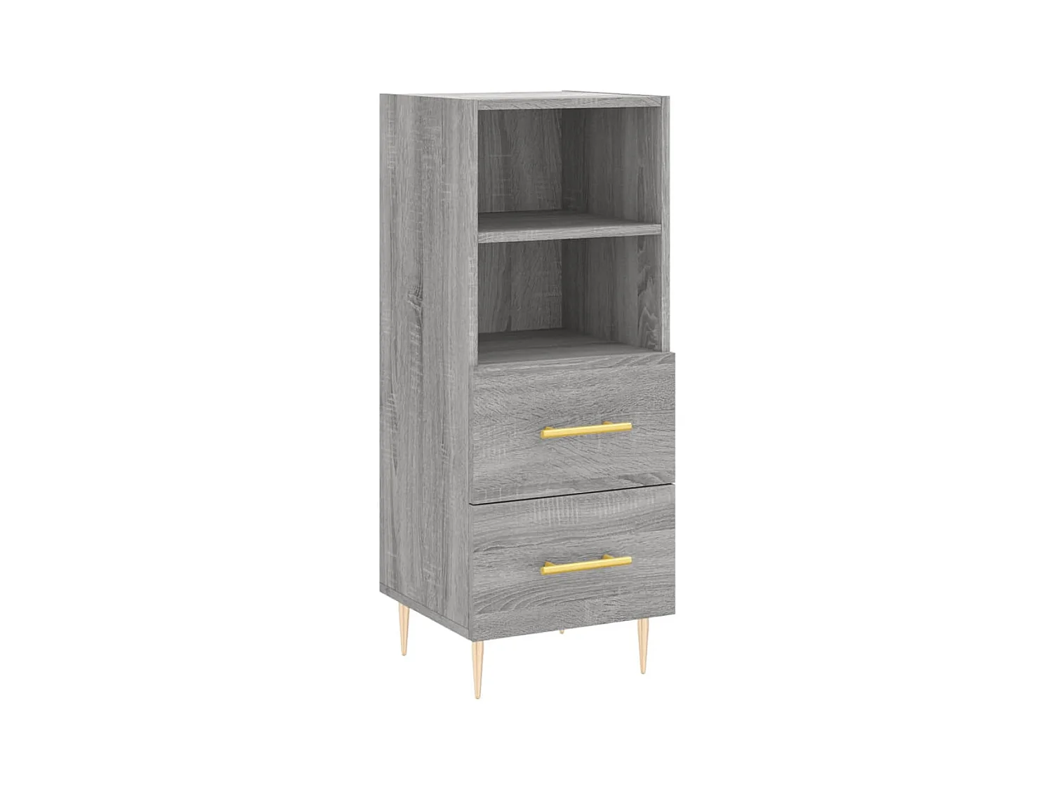 Highboard Grau Sonoma 34,5x34x180 cm Holzwerkstoff