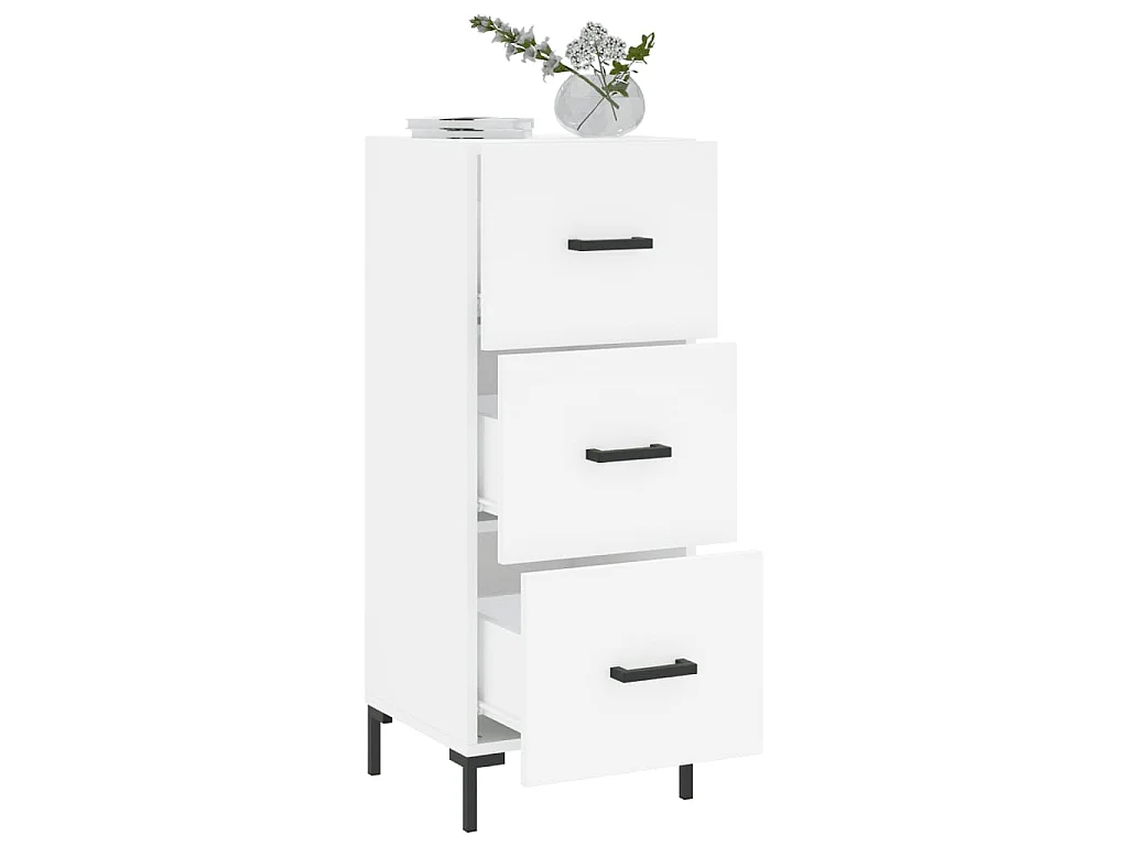 Dressoir 34,5x34x90 cm bewerkt hout wit