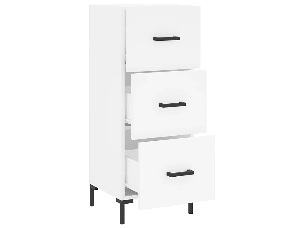 Dressoir 34,5x34x90 cm bewerkt hout wit