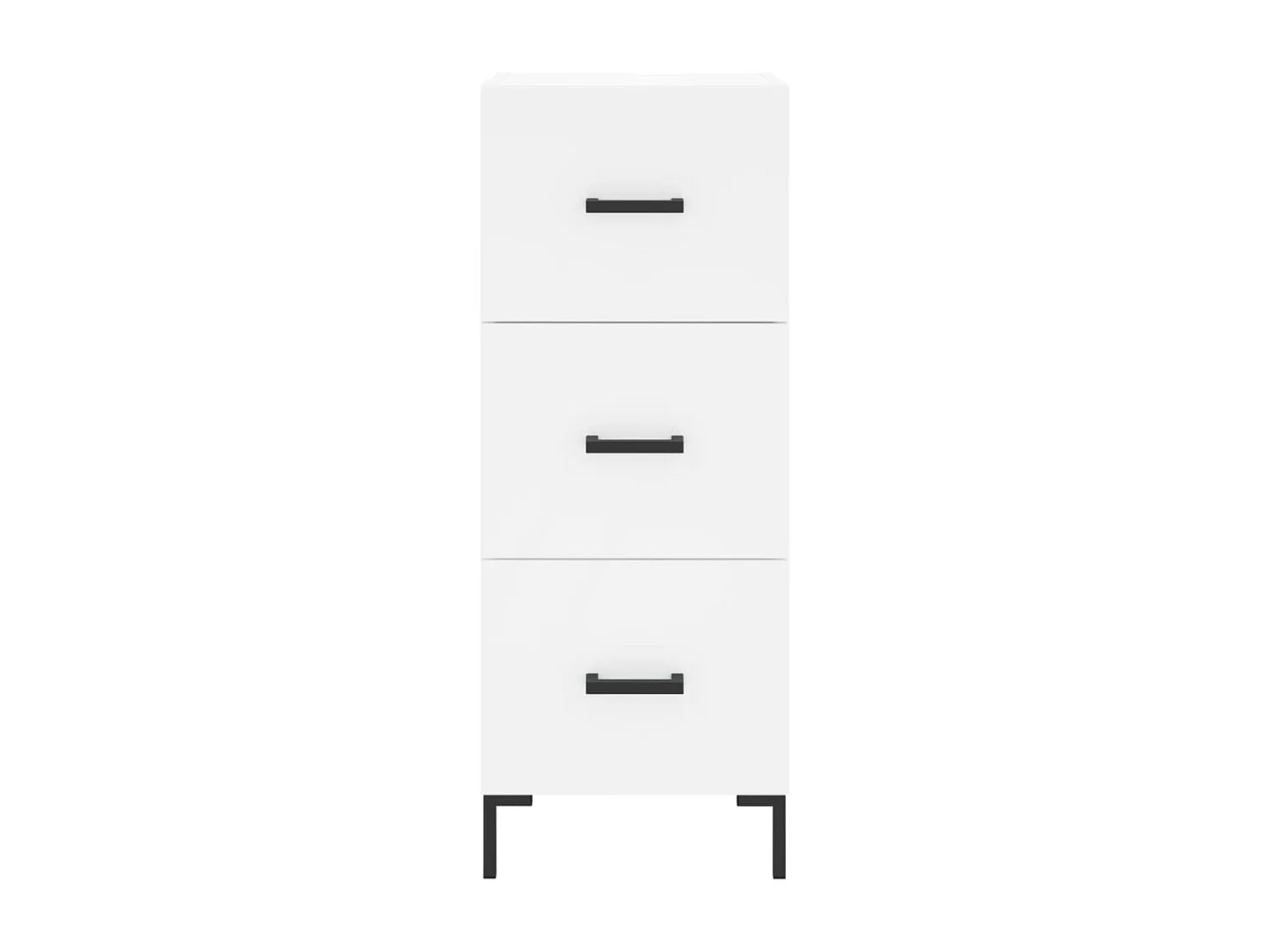 Buffet haut Blanc 34,5x34x180 cm Bois d'ingénierie