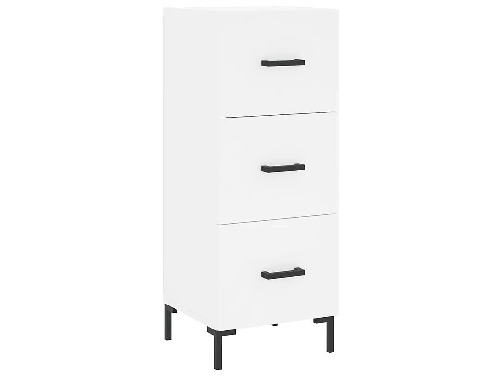 Credenza Bianca 34,5x34x180 cm in Legno Multistrato