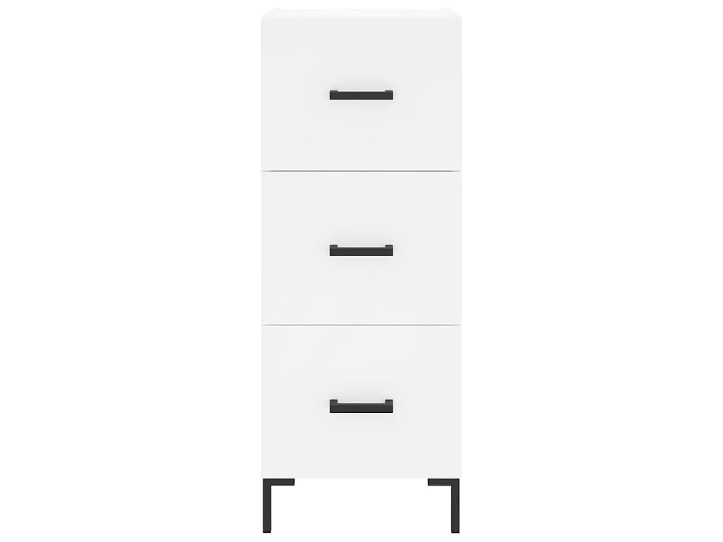 Credenza Bianca 34,5x34x180 cm in Legno Multistrato