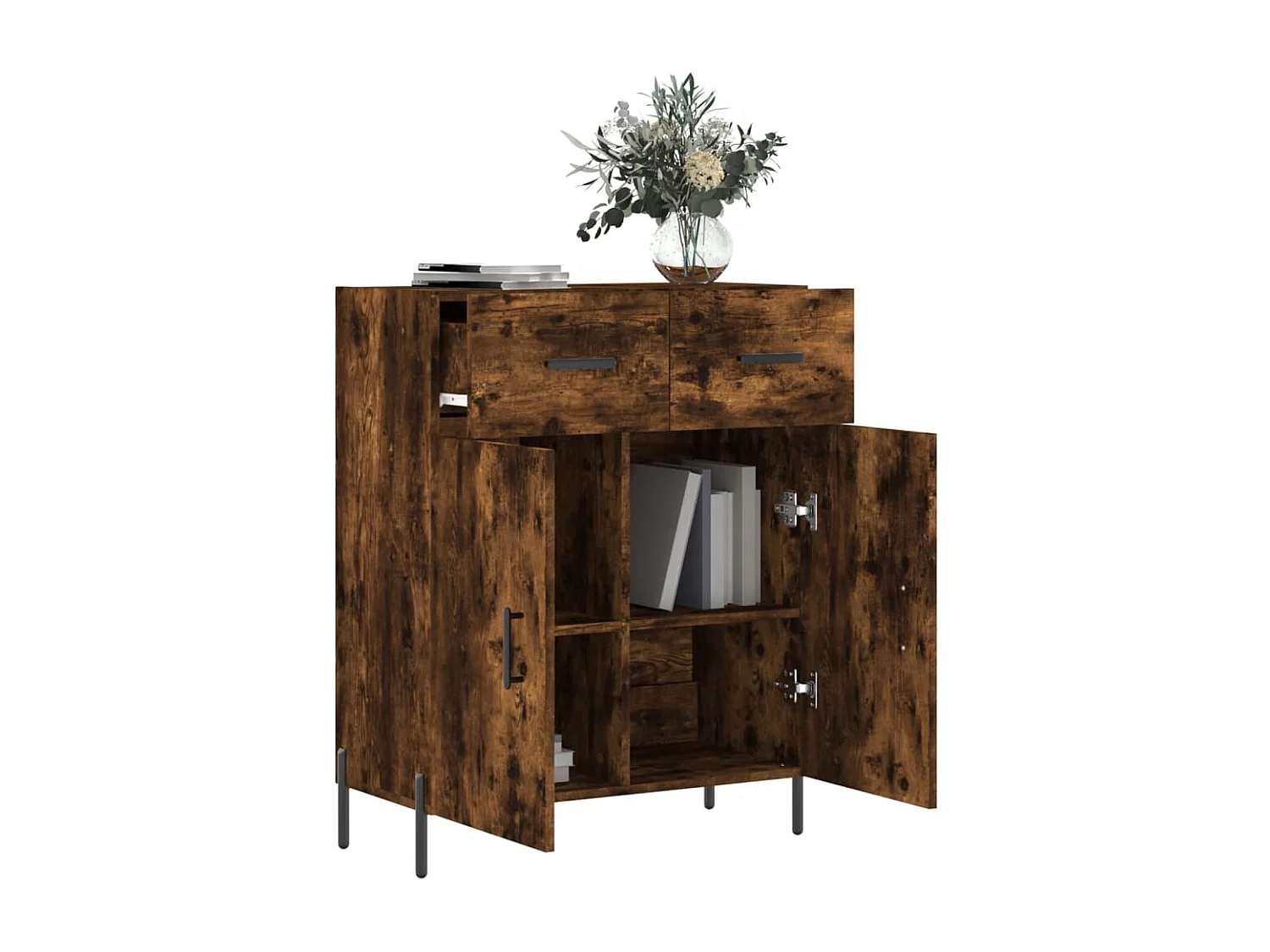 Sideboard Räuchereiche 69,5x34x90 cm Holzwerkstoff