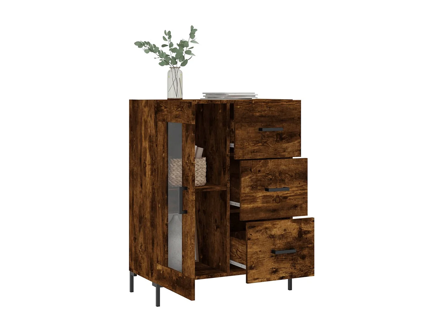 Sideboard Räuchereiche 69,5x34x90 cm Holzwerkstoff